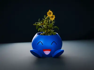 Macetero pokemon Oddish- pokemon odish flowerpot 3D print model