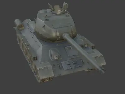 t34 tank Low-poly 3D model