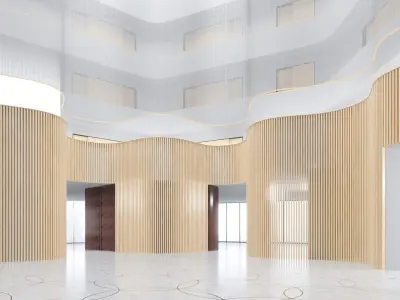 Hotel lobby 01 3D model