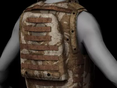 British Armed Forces - Osprey Mk3 Armoured Vest Low-poly 3D model