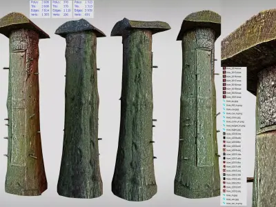 low poly beehive 3d scan Low-poly 3D model