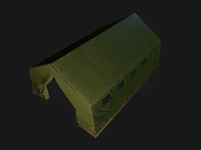 Military Base Tent PBR Low-poly 3D model