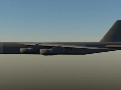 Boeing B-52 Stratofortress Low-poly 3D model