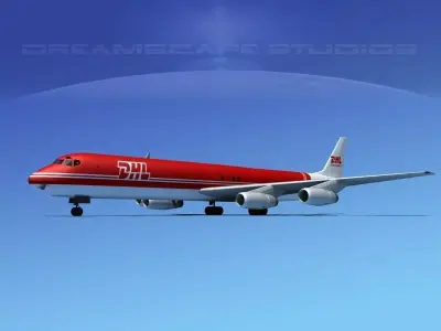 Douglas DC-8-63F DHL Cargo 2 3D model