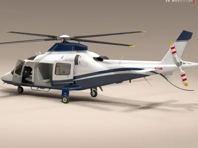 AW109 copter 3D model