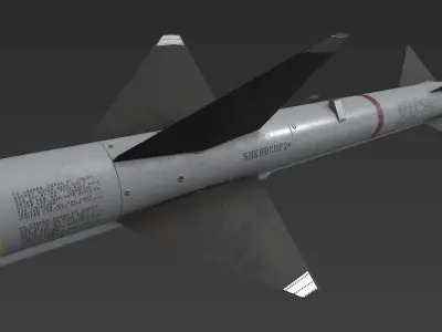AIM 7 missile Low-poly 3D model