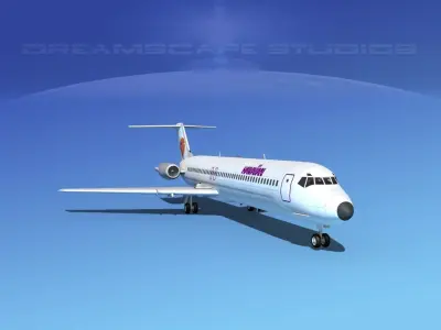 Douglas DC-9-50 Hawaiian 3D model