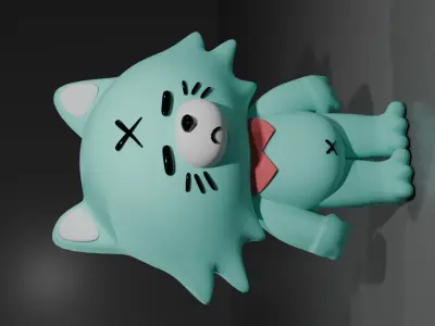 cartoon cat 3D model