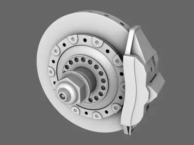 F1 2000 Brake Disc Free 3D model