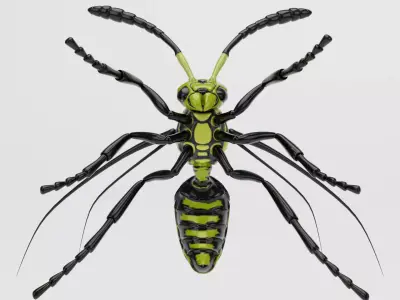 Wasp insect nature 3D model