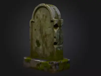 Cursed Grave Monument Low-poly 3D model