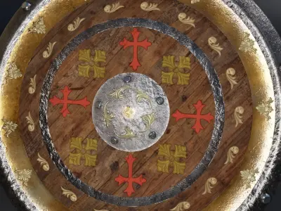 MEDIEVAL SHIELD Low-poly 3D model