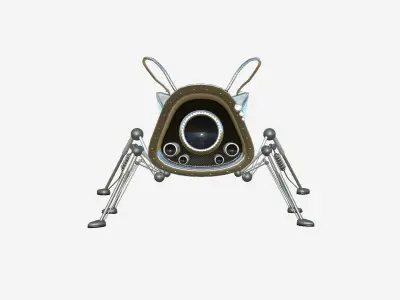 Insect Robot F05 Aluminum - SciFi Character Design Low-poly 3D model
