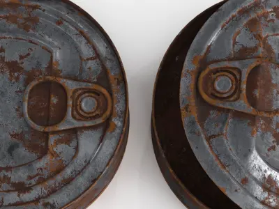 Tin Can v4 Rust Low-poly 3D model