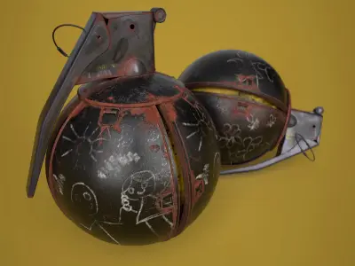 Grenade Concept Low-poly 3D model