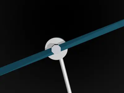 drone with two propellers in air 3D model