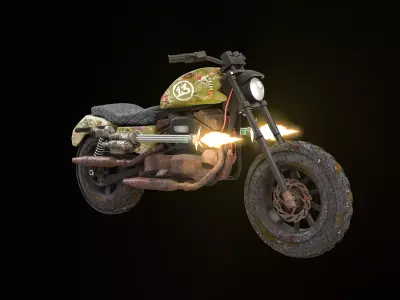 War Bike Punch 3D model