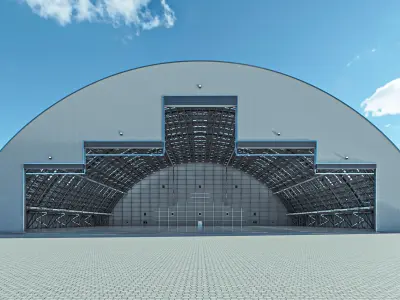 Hangar Exterior-Interior 1 3D model