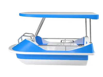 Pedal boat -blue Low-poly 3D model