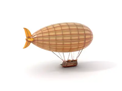 Vintage Zeppelin model pack Low-poly 3D model