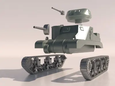 Tank M3Lee for 3Dprint 3D print model