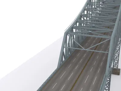 Bridge Tappan Zee Low-poly 3D model