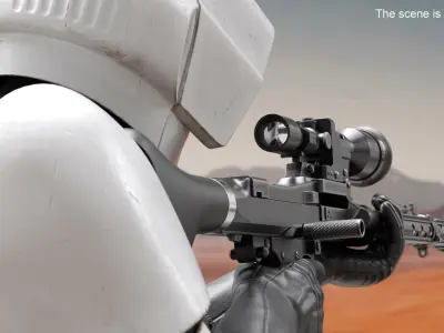 Imperial DLT-19X Sniper Blaster Rifle 3D model