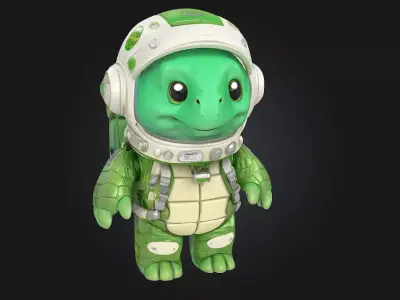 Space Turtle Explorer 3D model