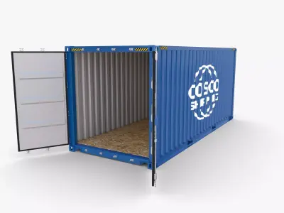 20ft Shipping Container Cosco Shipping v1 3D model