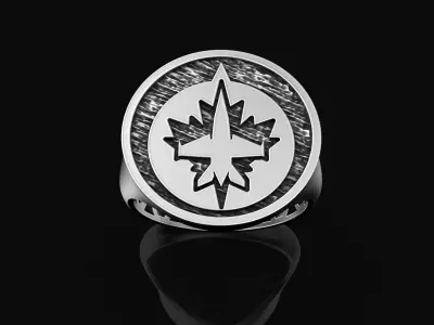 Winnipeg Jets Ring Fan Rings NHL Hockey Rings 3D print model