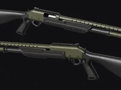 Fabarm Shotguns Low-poly 3D model