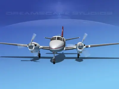 Beechcraft King Air C90 V06 3D model