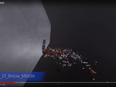 BrickWall 01 Below Middle Low-poly 3D model