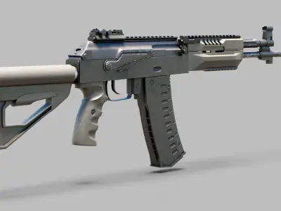 Ak12 Assault rifle Low-poly 3D model