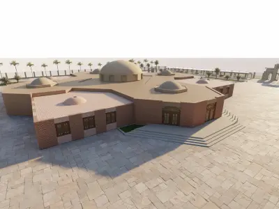 Traditional library-historical library-Islamic library 3D model