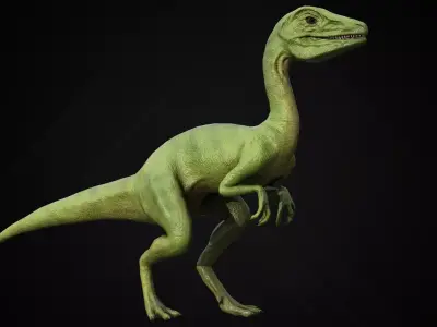 Compsognathus - Compy dinosaurs Low-poly 3D model