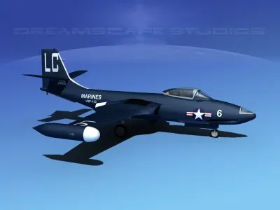 McDonnell F2H2 Banshee V01 3D model