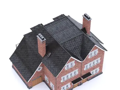 English Brick House 12 Low-poly 3D model