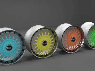 BBS rim Low-poly 3D model