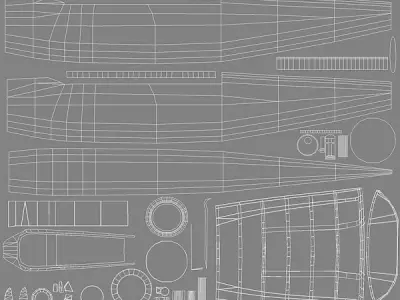 Douglas TBD Devastator Aircraft WWII Low-poly 3D model