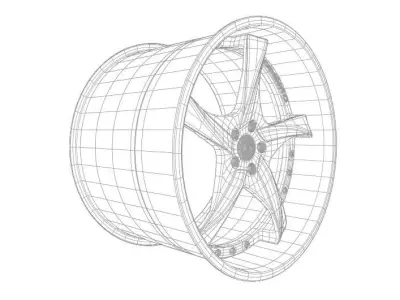 Forgiato Appuntito Low-poly 3D model