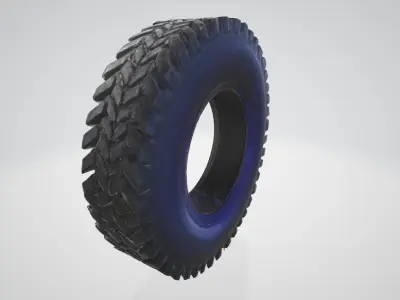 Heavy-Duty Off-Road Tire - 3D Model Analysis 3D model