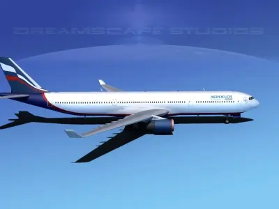 Airbus A330-300 Aeroflot 3D model