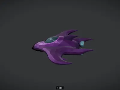 Spacecraft Jet aircraft plane 3dmodel 6 3D model