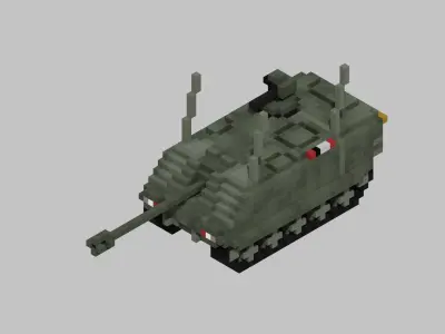 AMX 10M Acra Tank Voxel Low-poly 3D model