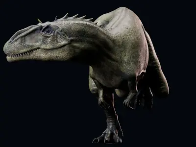 Dinosaur Carcharodontosaurus Low-poly 3D model
