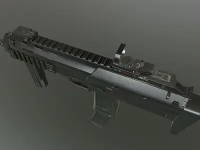ASSAULT RIFLE HK MP7 WEAPON 3D MODEL Low-poly 3D model