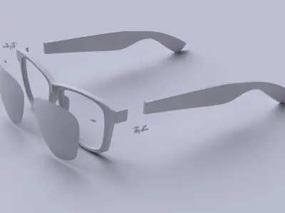 Ray-Ban New Wayfarer glasses 3D model
