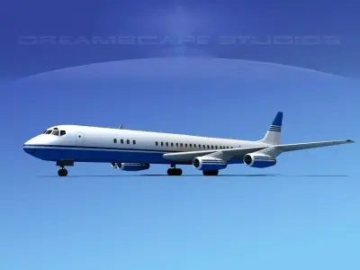 Douglas DC-8-63 Corporate 1 3D model