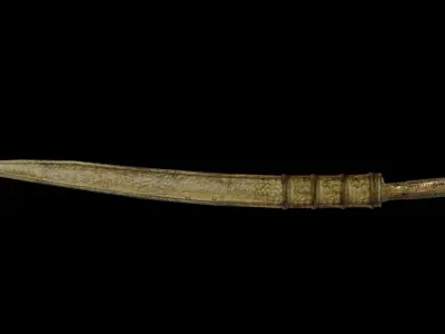 Ottoman Yatagan Sword Low-poly 3D model